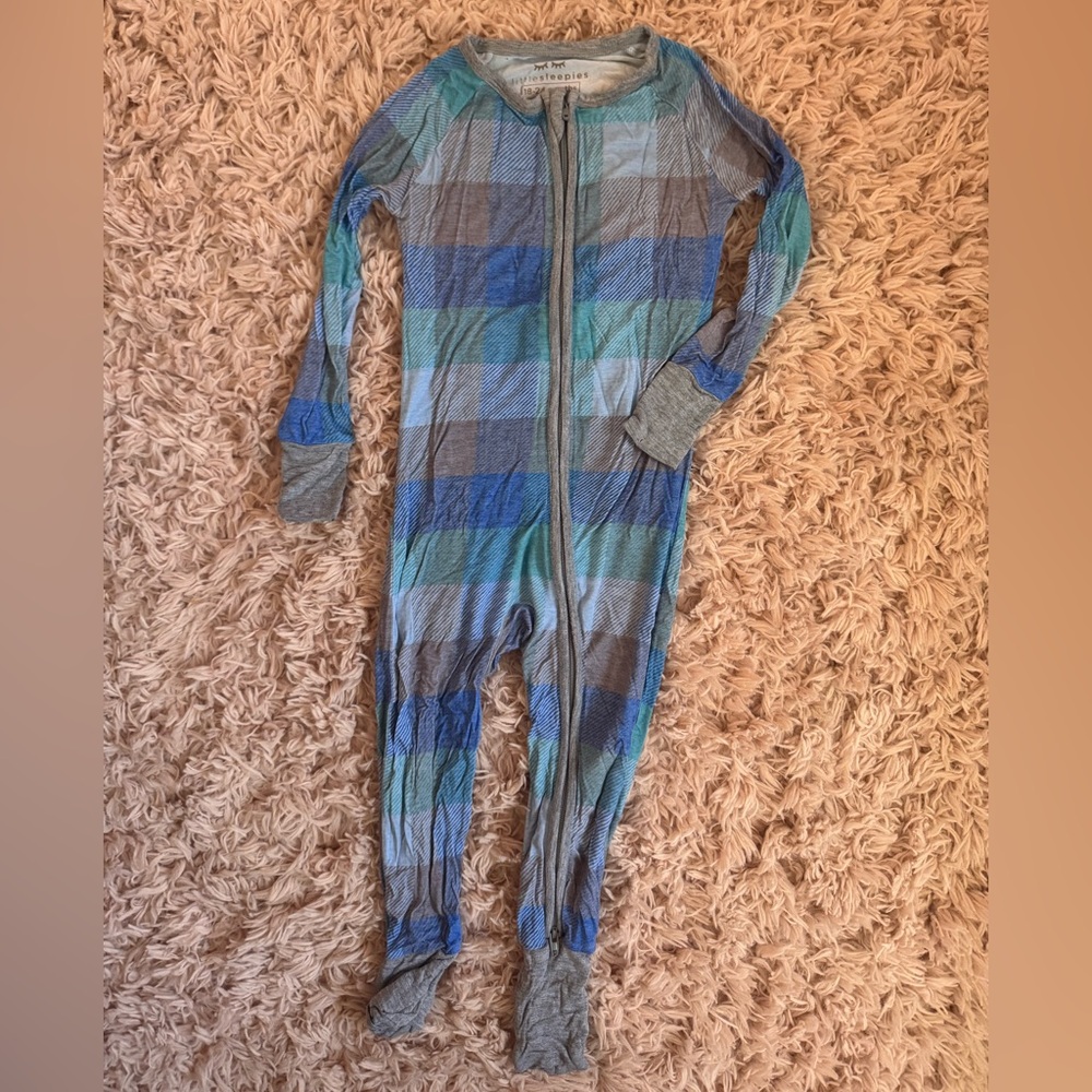Little Sleepies artic plaid zippy